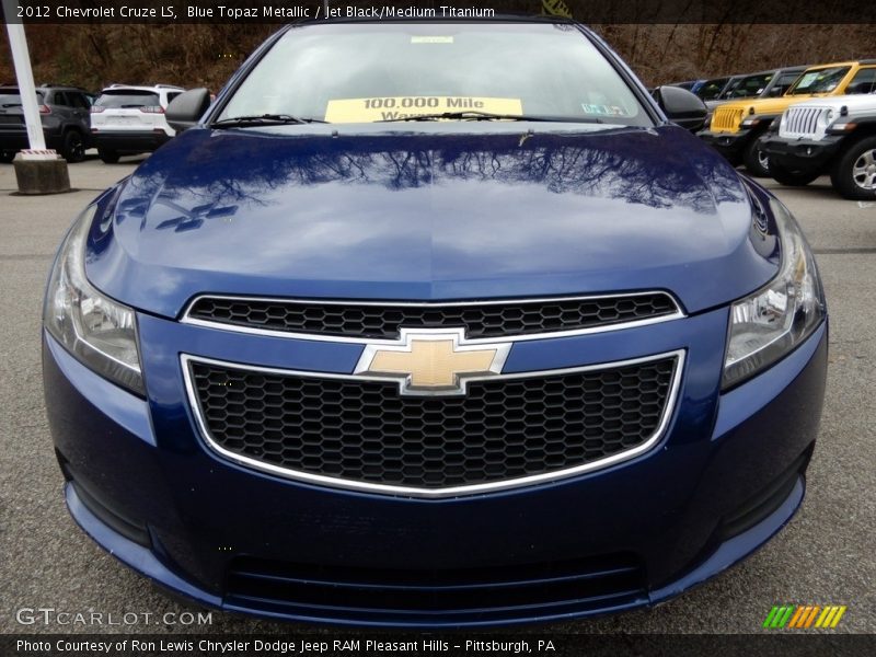 Blue Topaz Metallic / Jet Black/Medium Titanium 2012 Chevrolet Cruze LS