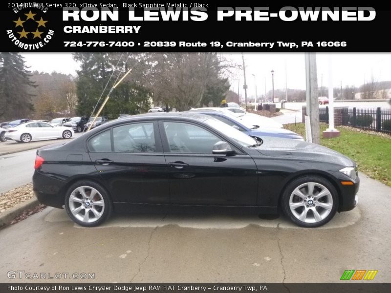 Black Sapphire Metallic / Black 2014 BMW 3 Series 320i xDrive Sedan