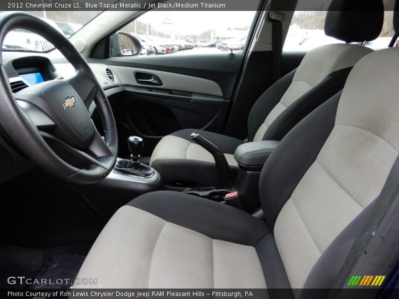 Blue Topaz Metallic / Jet Black/Medium Titanium 2012 Chevrolet Cruze LS