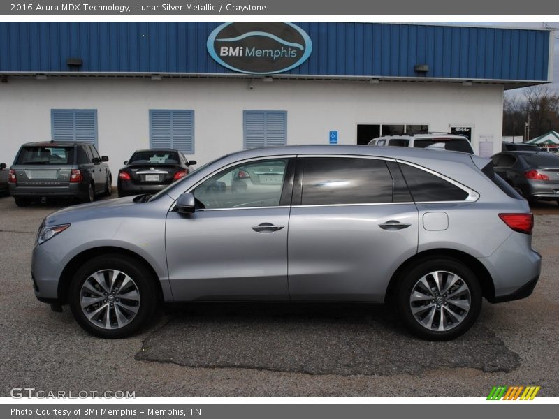 Lunar Silver Metallic / Graystone 2016 Acura MDX Technology