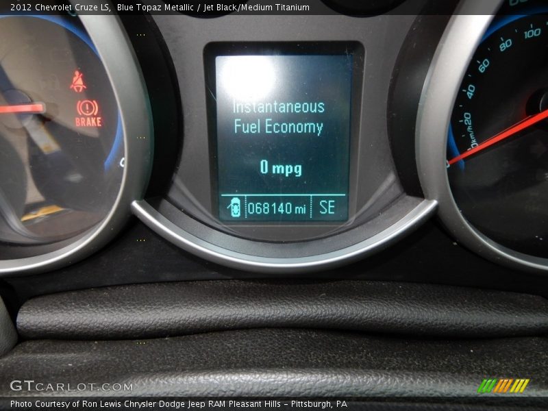 Blue Topaz Metallic / Jet Black/Medium Titanium 2012 Chevrolet Cruze LS
