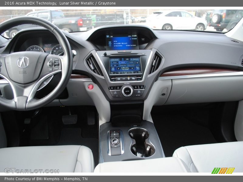 Lunar Silver Metallic / Graystone 2016 Acura MDX Technology