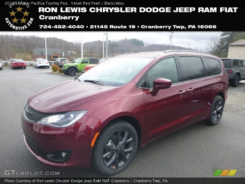 Velvet Red Pearl / Black/Alloy 2019 Chrysler Pacifica Touring Plus