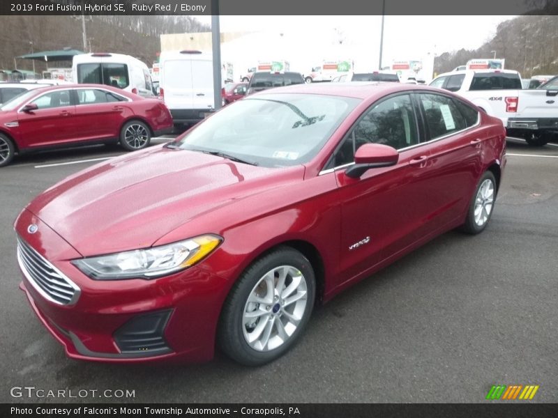 Ruby Red / Ebony 2019 Ford Fusion Hybrid SE