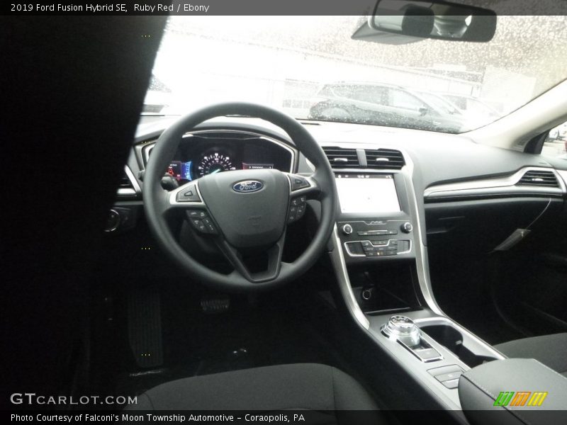 Ruby Red / Ebony 2019 Ford Fusion Hybrid SE