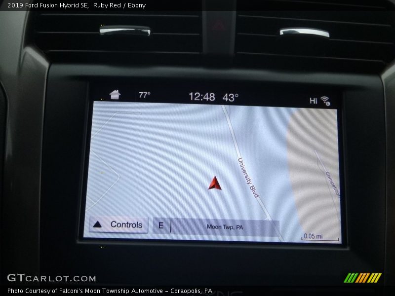 Ruby Red / Ebony 2019 Ford Fusion Hybrid SE
