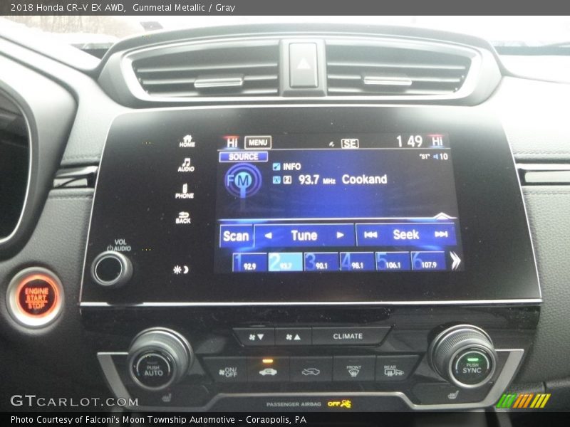 Gunmetal Metallic / Gray 2018 Honda CR-V EX AWD