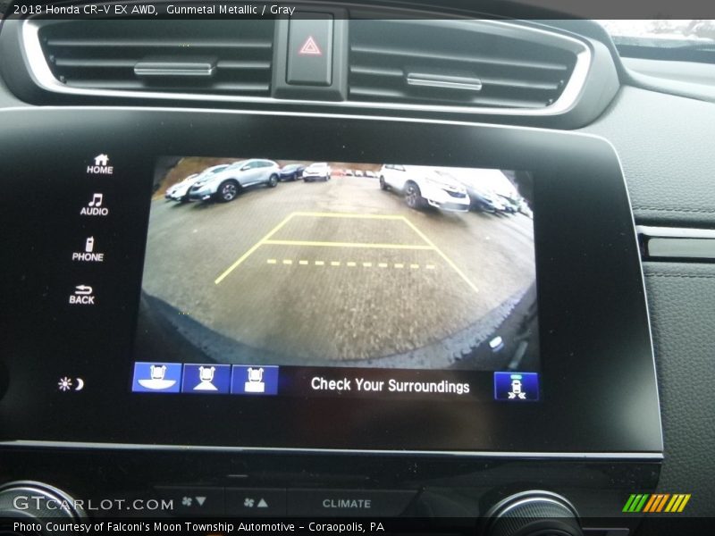 Gunmetal Metallic / Gray 2018 Honda CR-V EX AWD