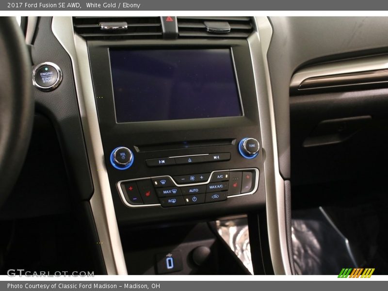 White Gold / Ebony 2017 Ford Fusion SE AWD