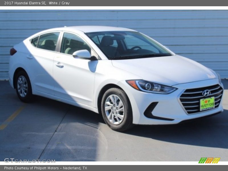 White / Gray 2017 Hyundai Elantra SE