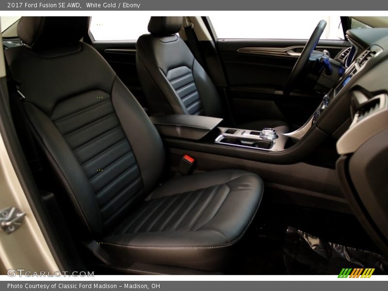 White Gold / Ebony 2017 Ford Fusion SE AWD