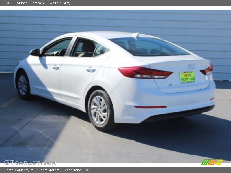 White / Gray 2017 Hyundai Elantra SE