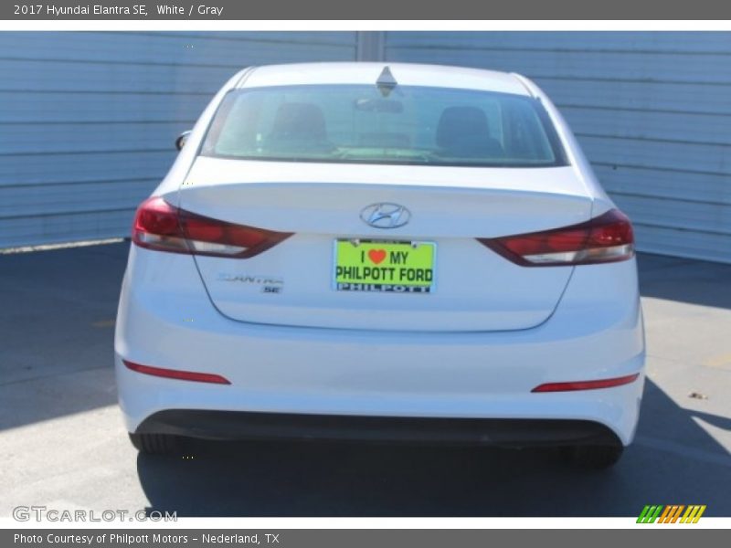 White / Gray 2017 Hyundai Elantra SE