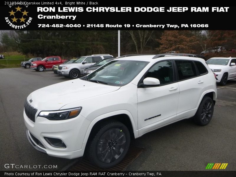 Bright White / Black 2019 Jeep Cherokee Limited 4x4