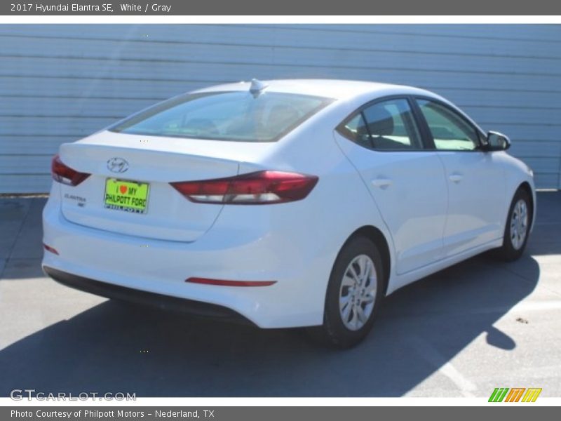 White / Gray 2017 Hyundai Elantra SE