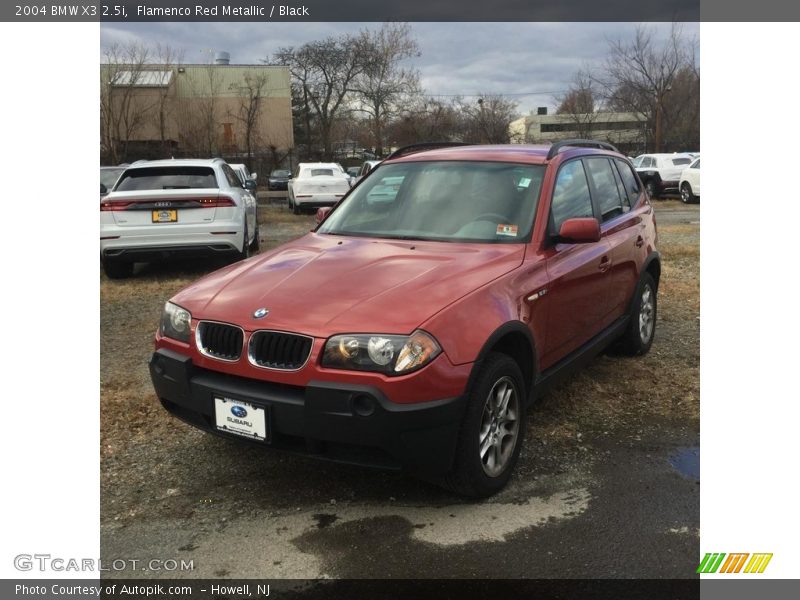 Flamenco Red Metallic / Black 2004 BMW X3 2.5i