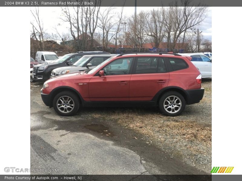 Flamenco Red Metallic / Black 2004 BMW X3 2.5i