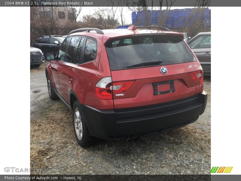 Flamenco Red Metallic / Black 2004 BMW X3 2.5i
