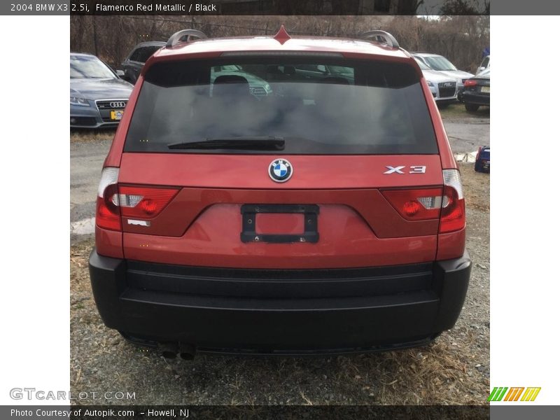 Flamenco Red Metallic / Black 2004 BMW X3 2.5i