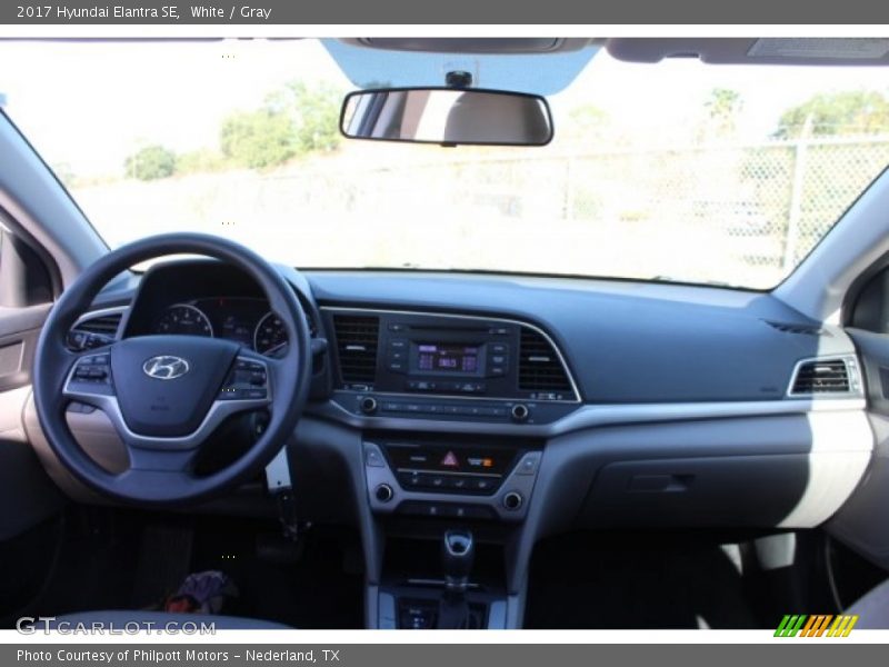 White / Gray 2017 Hyundai Elantra SE