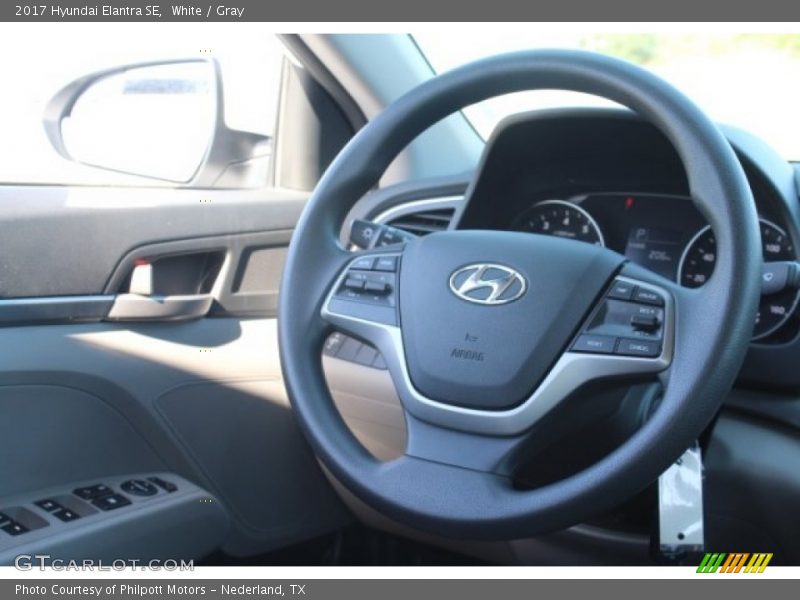 White / Gray 2017 Hyundai Elantra SE