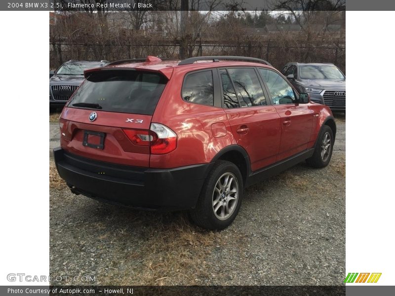 Flamenco Red Metallic / Black 2004 BMW X3 2.5i