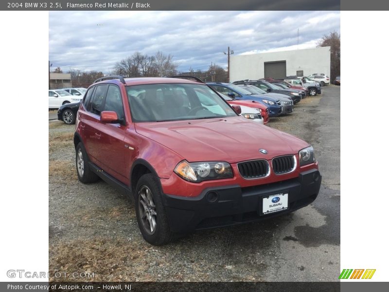Flamenco Red Metallic / Black 2004 BMW X3 2.5i