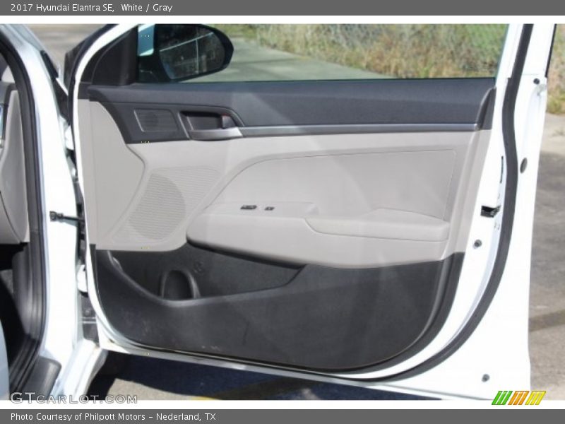 White / Gray 2017 Hyundai Elantra SE