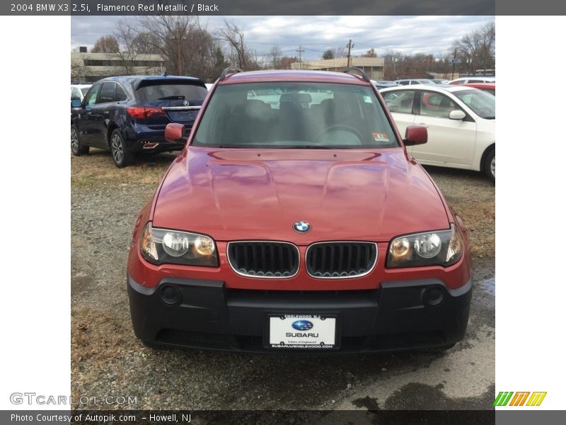 Flamenco Red Metallic / Black 2004 BMW X3 2.5i