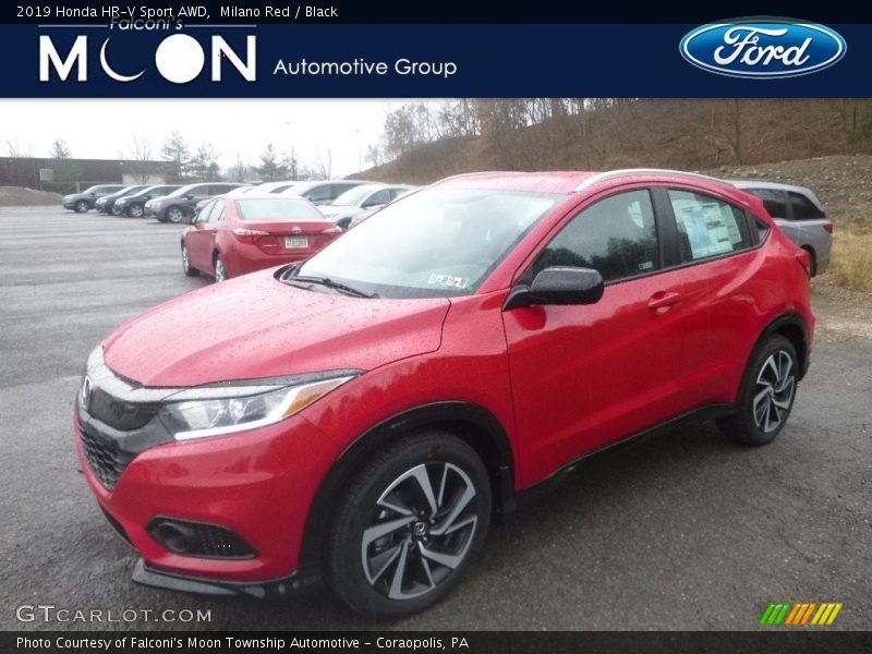 Milano Red / Black 2019 Honda HR-V Sport AWD