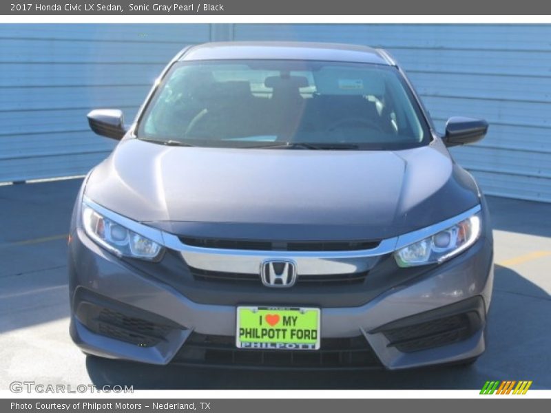 Sonic Gray Pearl / Black 2017 Honda Civic LX Sedan