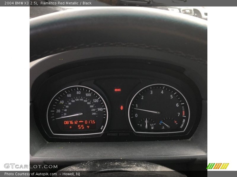 Flamenco Red Metallic / Black 2004 BMW X3 2.5i