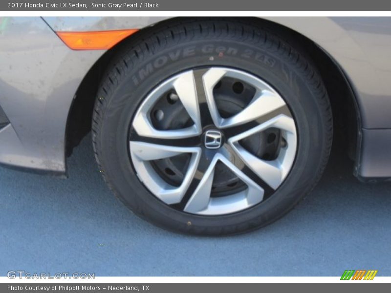 Sonic Gray Pearl / Black 2017 Honda Civic LX Sedan