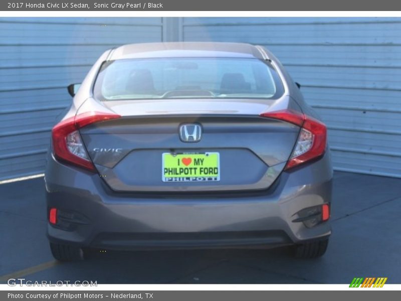 Sonic Gray Pearl / Black 2017 Honda Civic LX Sedan