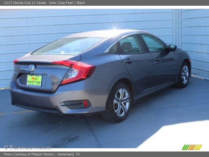 Sonic Gray Pearl / Black 2017 Honda Civic LX Sedan