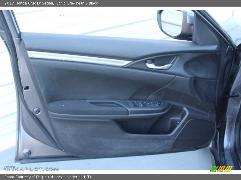 Sonic Gray Pearl / Black 2017 Honda Civic LX Sedan