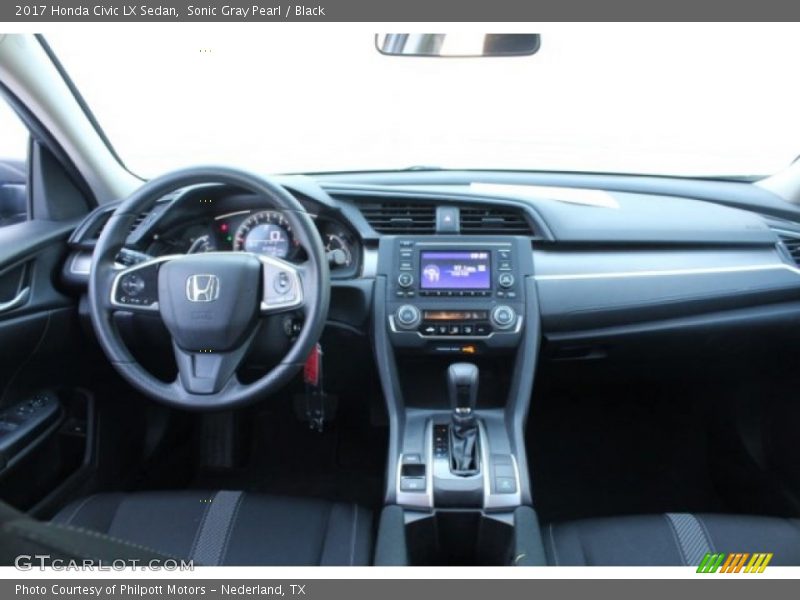 Sonic Gray Pearl / Black 2017 Honda Civic LX Sedan