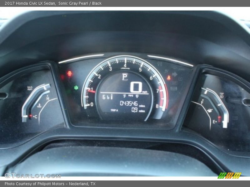 Sonic Gray Pearl / Black 2017 Honda Civic LX Sedan