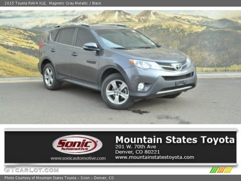 Magnetic Gray Metallic / Black 2015 Toyota RAV4 XLE