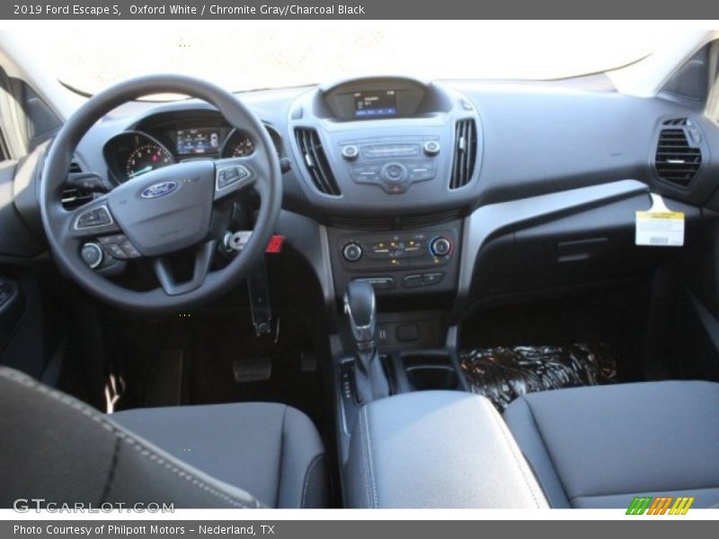 Oxford White / Chromite Gray/Charcoal Black 2019 Ford Escape S