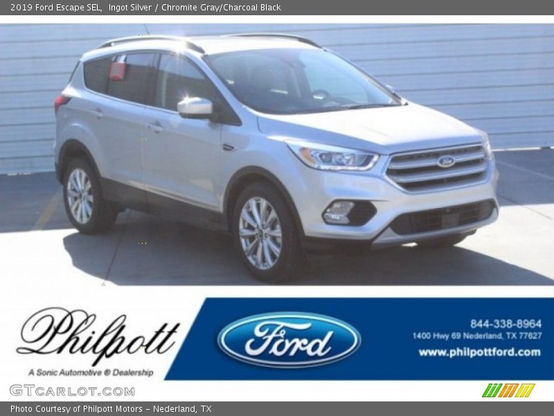 Ingot Silver / Chromite Gray/Charcoal Black 2019 Ford Escape SEL