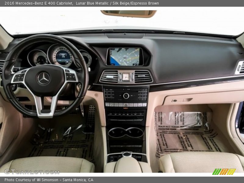 Lunar Blue Metallic / Silk Beige/Espresso Brown 2016 Mercedes-Benz E 400 Cabriolet