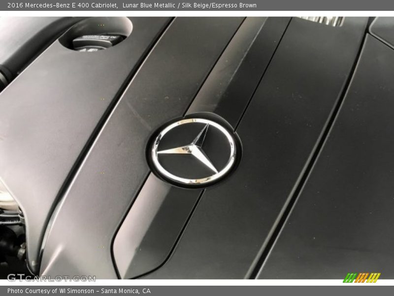 Lunar Blue Metallic / Silk Beige/Espresso Brown 2016 Mercedes-Benz E 400 Cabriolet