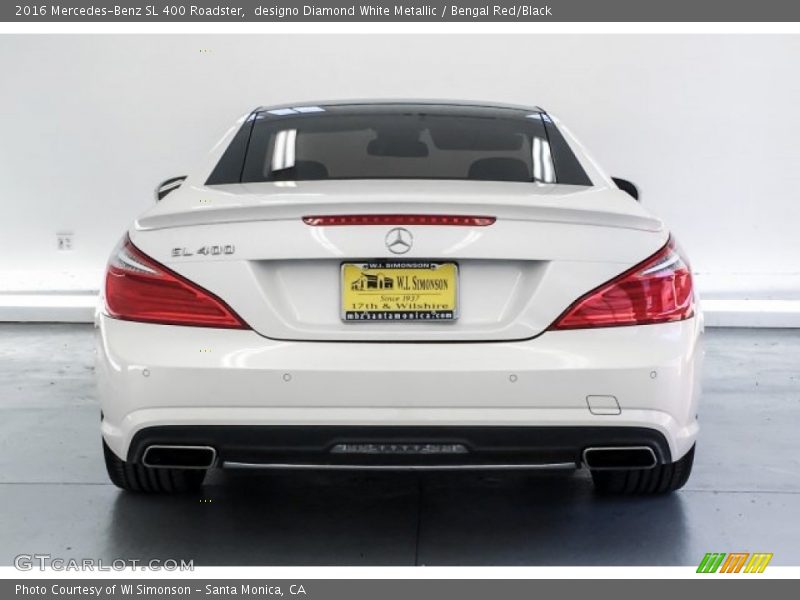 designo Diamond White Metallic / Bengal Red/Black 2016 Mercedes-Benz SL 400 Roadster