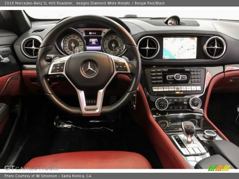 designo Diamond White Metallic / Bengal Red/Black 2016 Mercedes-Benz SL 400 Roadster