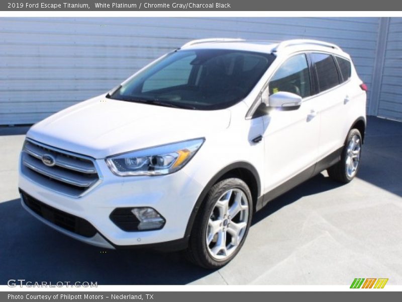 White Platinum / Chromite Gray/Charcoal Black 2019 Ford Escape Titanium