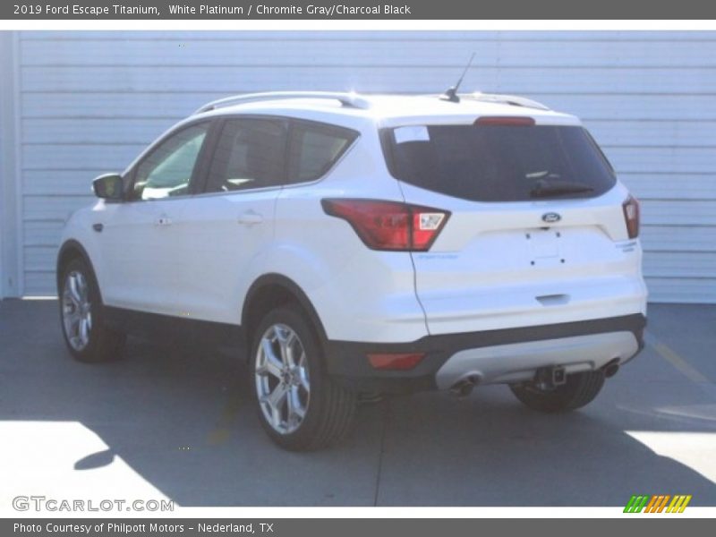 White Platinum / Chromite Gray/Charcoal Black 2019 Ford Escape Titanium