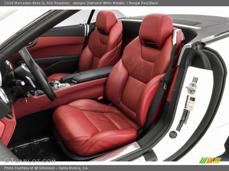 designo Diamond White Metallic / Bengal Red/Black 2016 Mercedes-Benz SL 400 Roadster