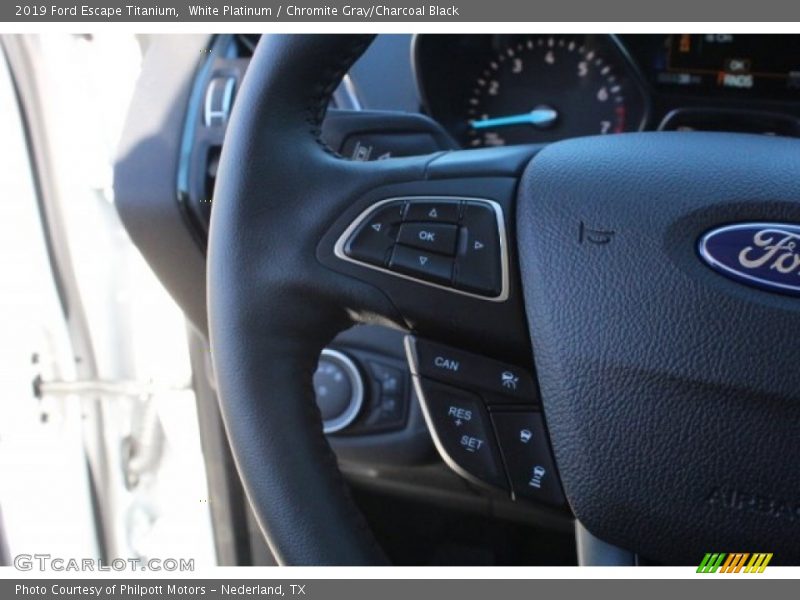 White Platinum / Chromite Gray/Charcoal Black 2019 Ford Escape Titanium