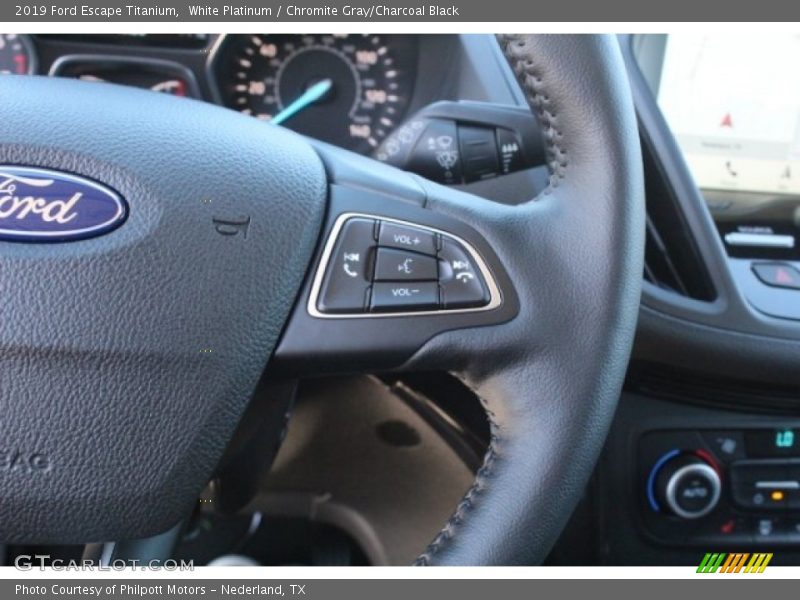 White Platinum / Chromite Gray/Charcoal Black 2019 Ford Escape Titanium